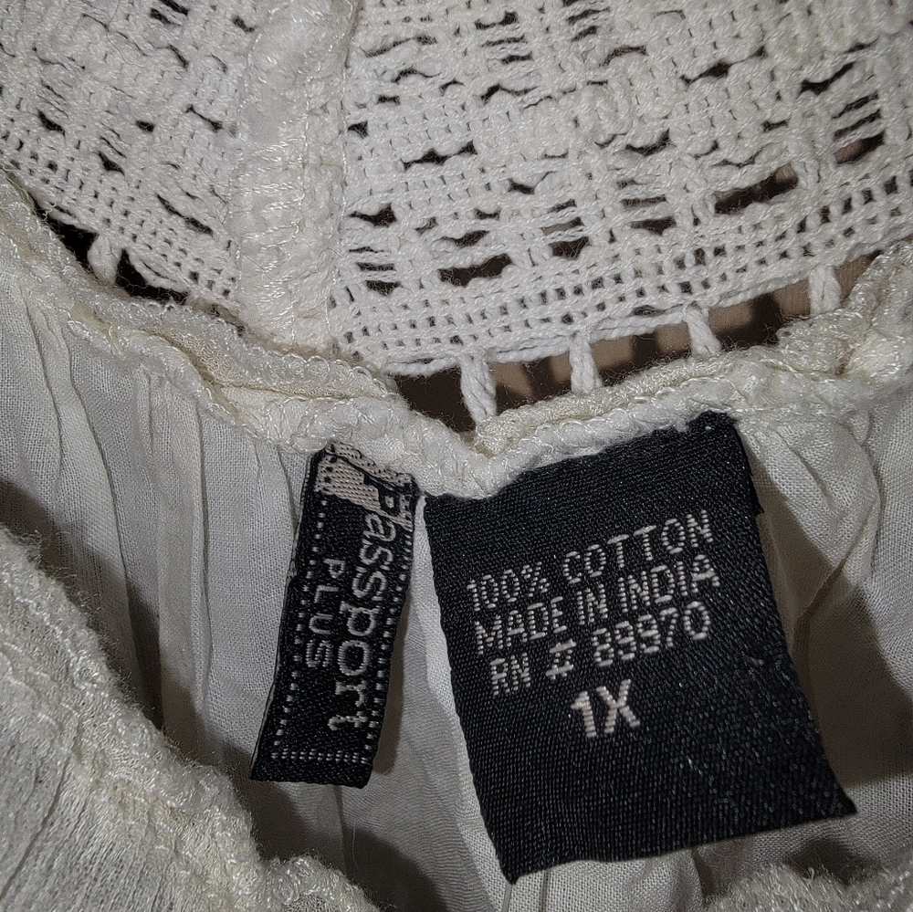 NWT Womens Plus sz 1X Passport off white Tank top Beautiful Romatic Fairy - Picture 3 of 6